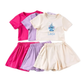 Flare short and top personalised toddler kids summer clothing set