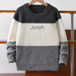 Boys Stripe Knitted personalised kids sweater