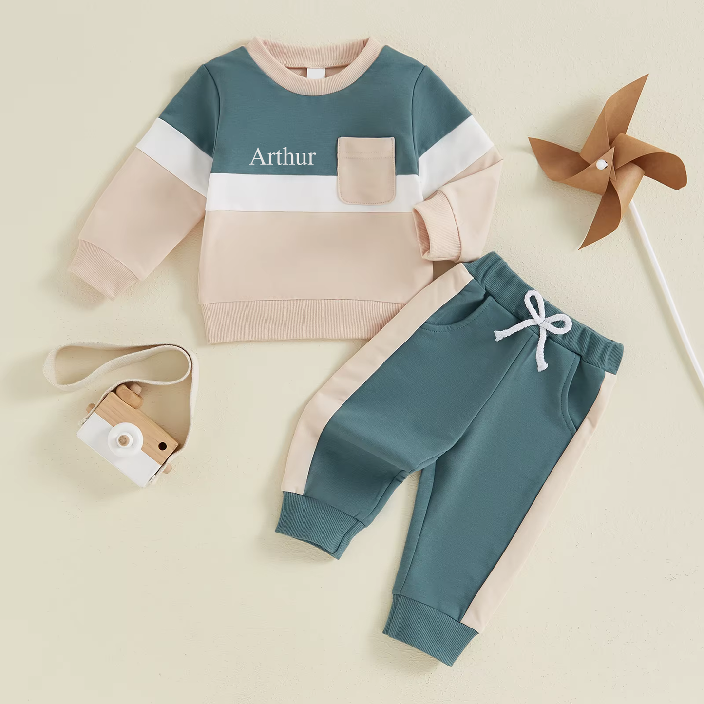StripeBlock Personalised Kids Tracksuit Set