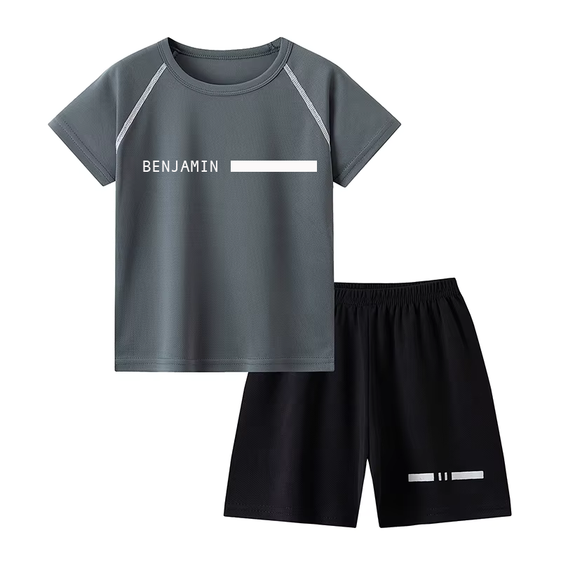 Sports short & t-shirt personalised kids set
