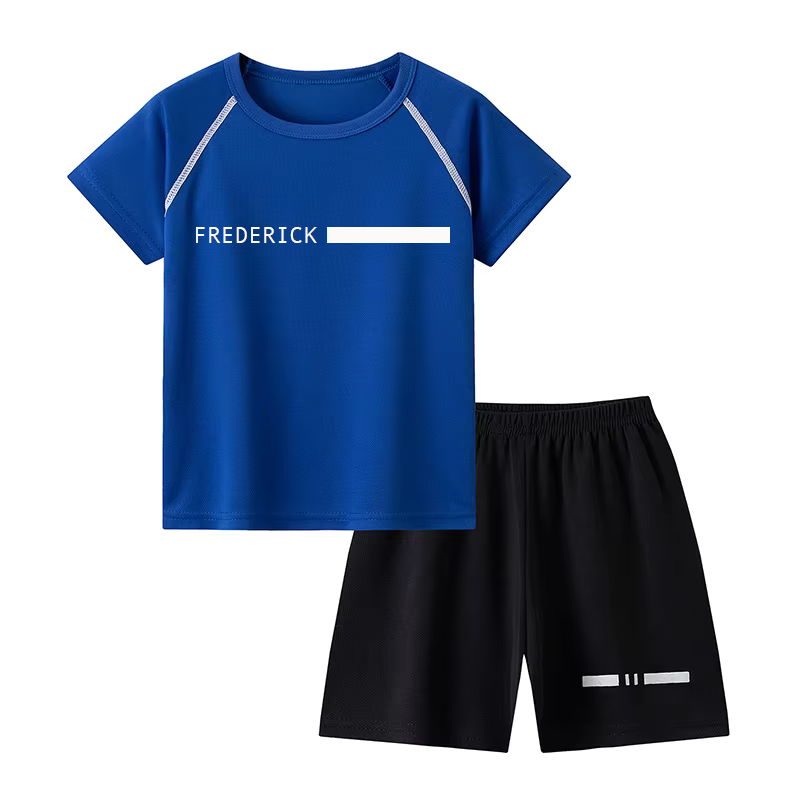 Sports short & t-shirt personalised kids set