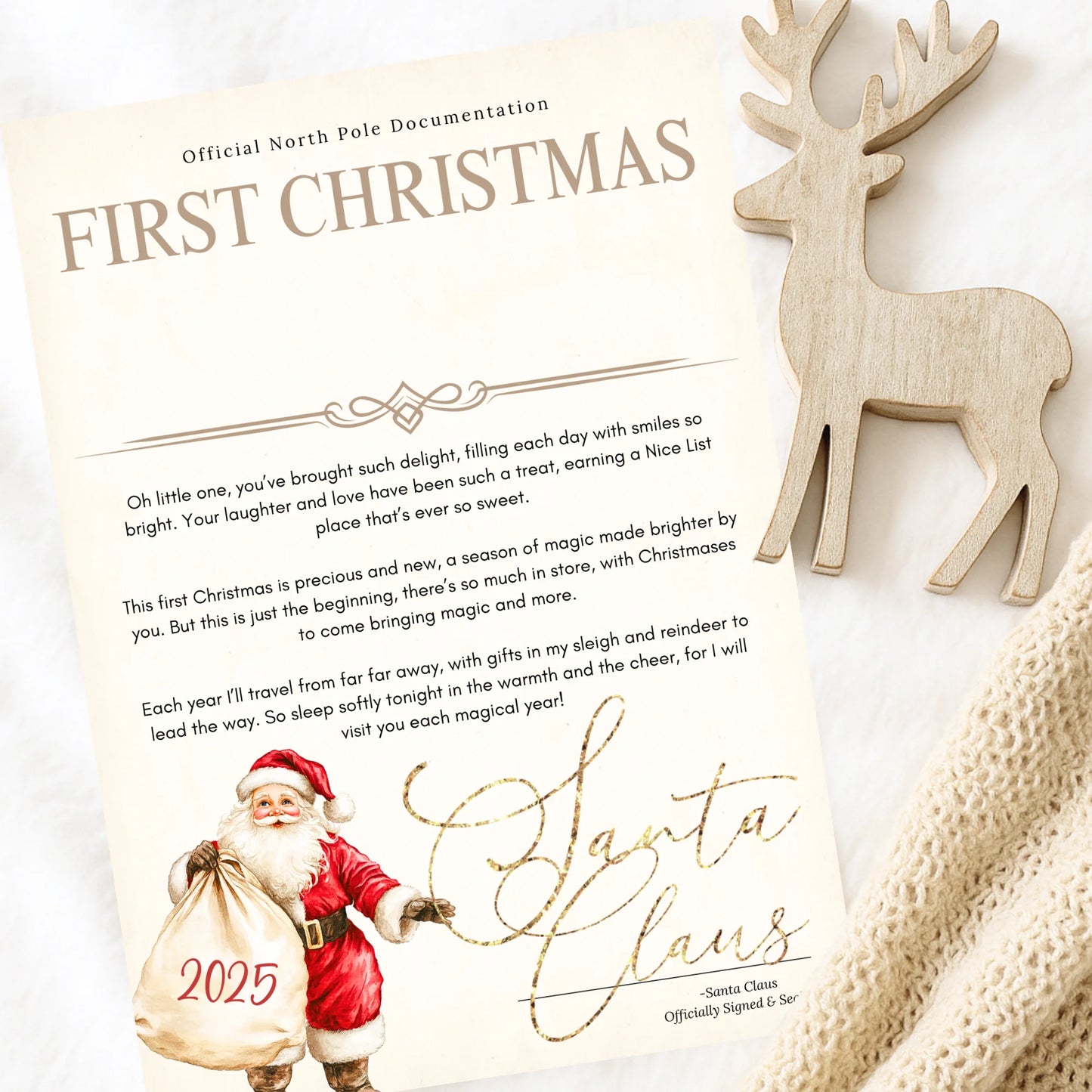 Personalised kids First Christmas Santa letter