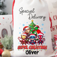Faux Burlap personalised Christmas Gift present Bag/Sack Drawstring