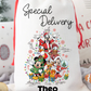 Faux Burlap personalised Christmas Gift present Bag/Sack Drawstring