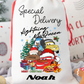 Faux Burlap personalised Christmas Gift present Bag/Sack Drawstring