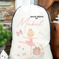 Faux Burlap personalised Christmas Gift present Bag/Sack Drawstring