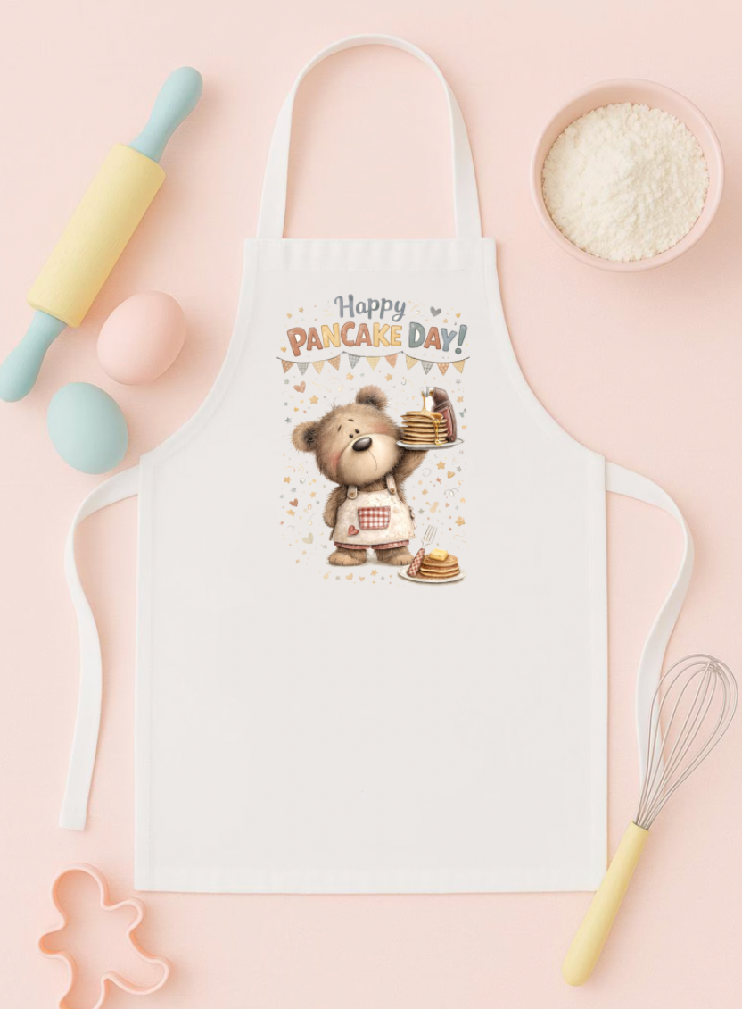 Happy Pancake Day Personalised toddler baking apron