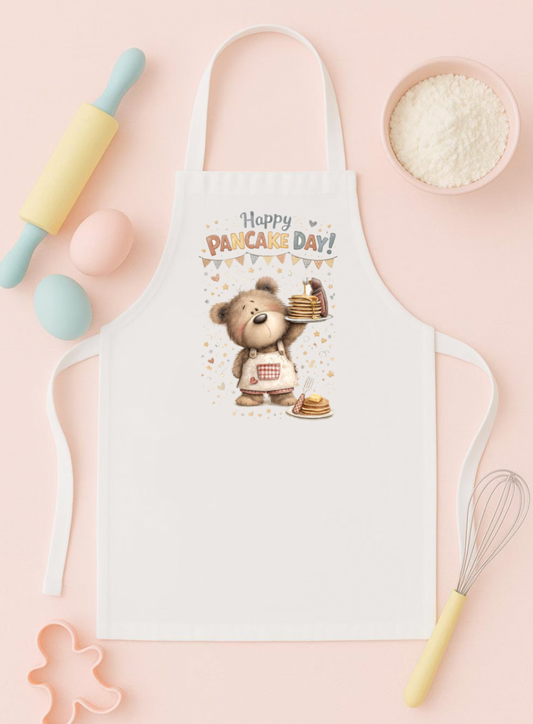 Happy Pancake Day Personalised toddler baking apron