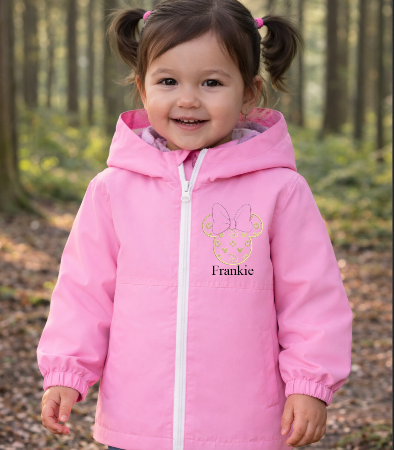 Baby/Toddler personalised Rain coat Pink Minnie Design