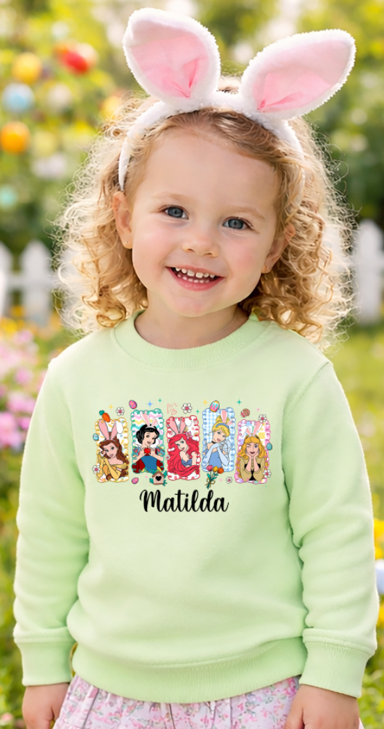Disney Princesses easter personalised kids sweater