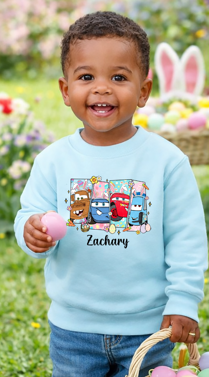 Disney Cars easter personalised kids sweater