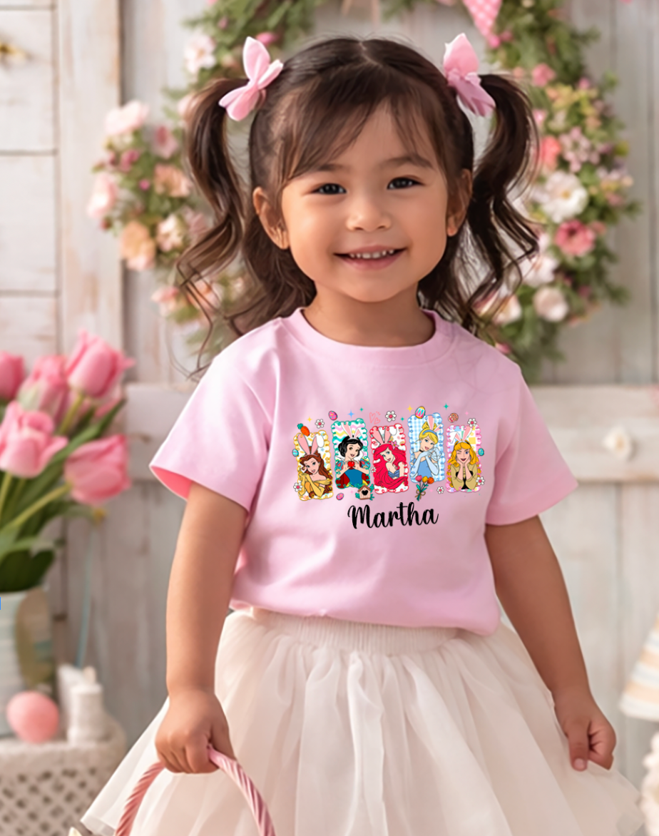Disney Princesses personalised easter kids T-Shirt