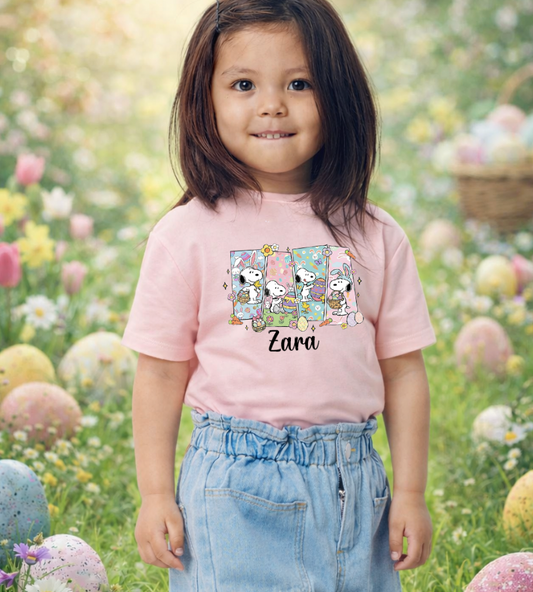 Snoopy personalised easter kids T-Shirt