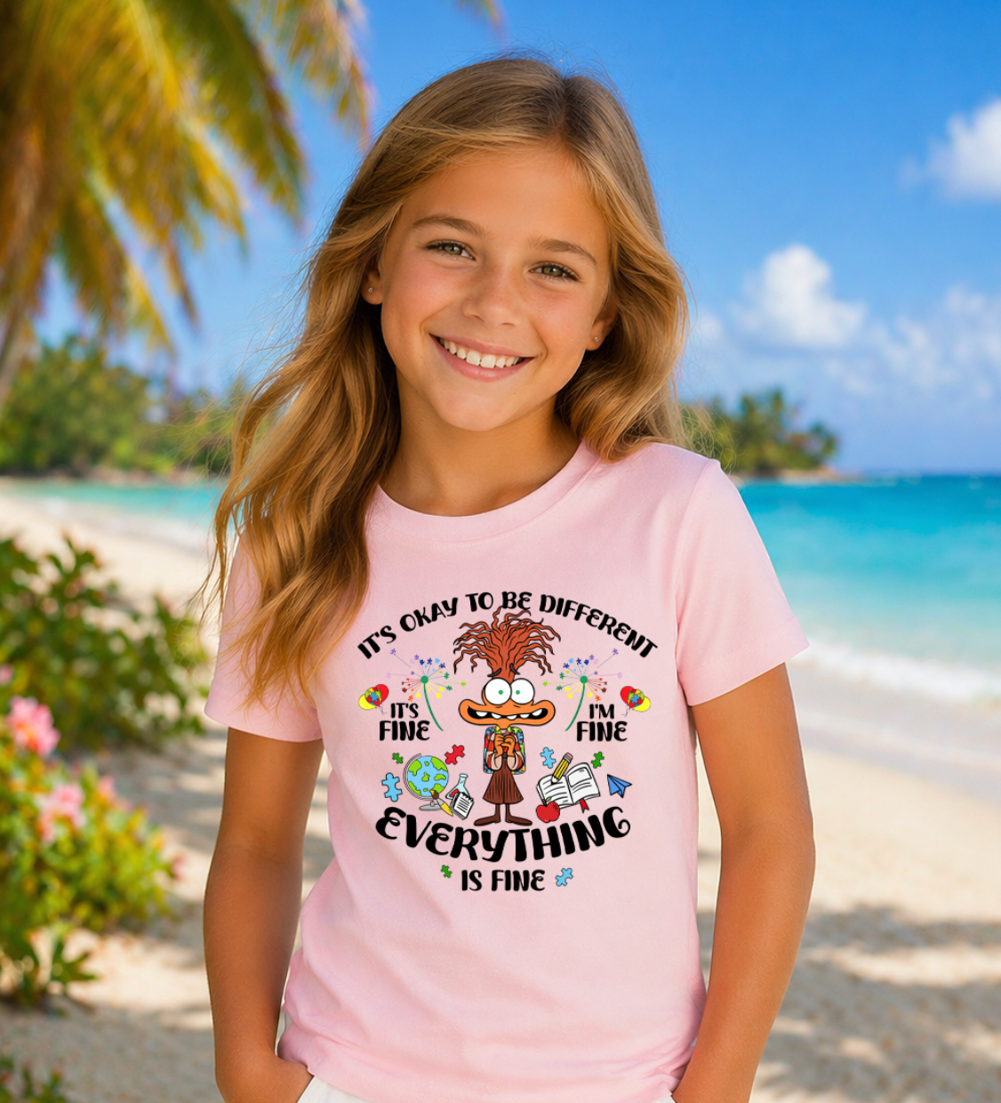 Its ok to be different Personalised kids T-Shirt