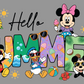 Disney personalised flutter sleeve top & short set