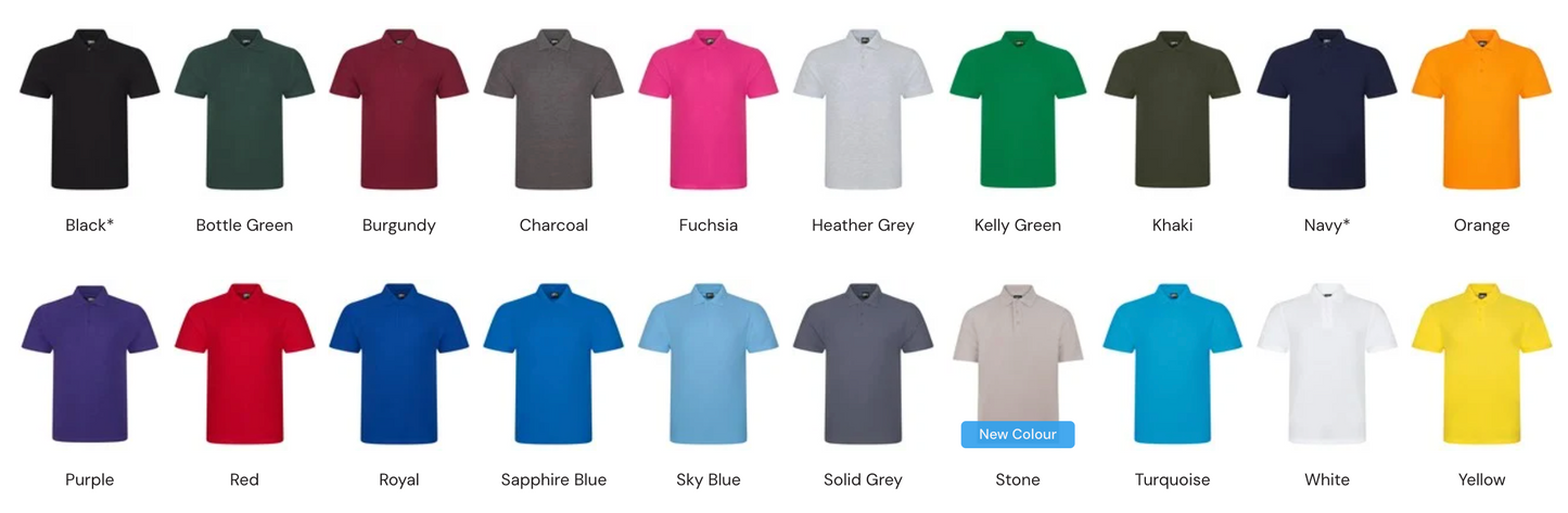 Short Sleeve Personalised Unisex Workwear logo Polo T-shirt