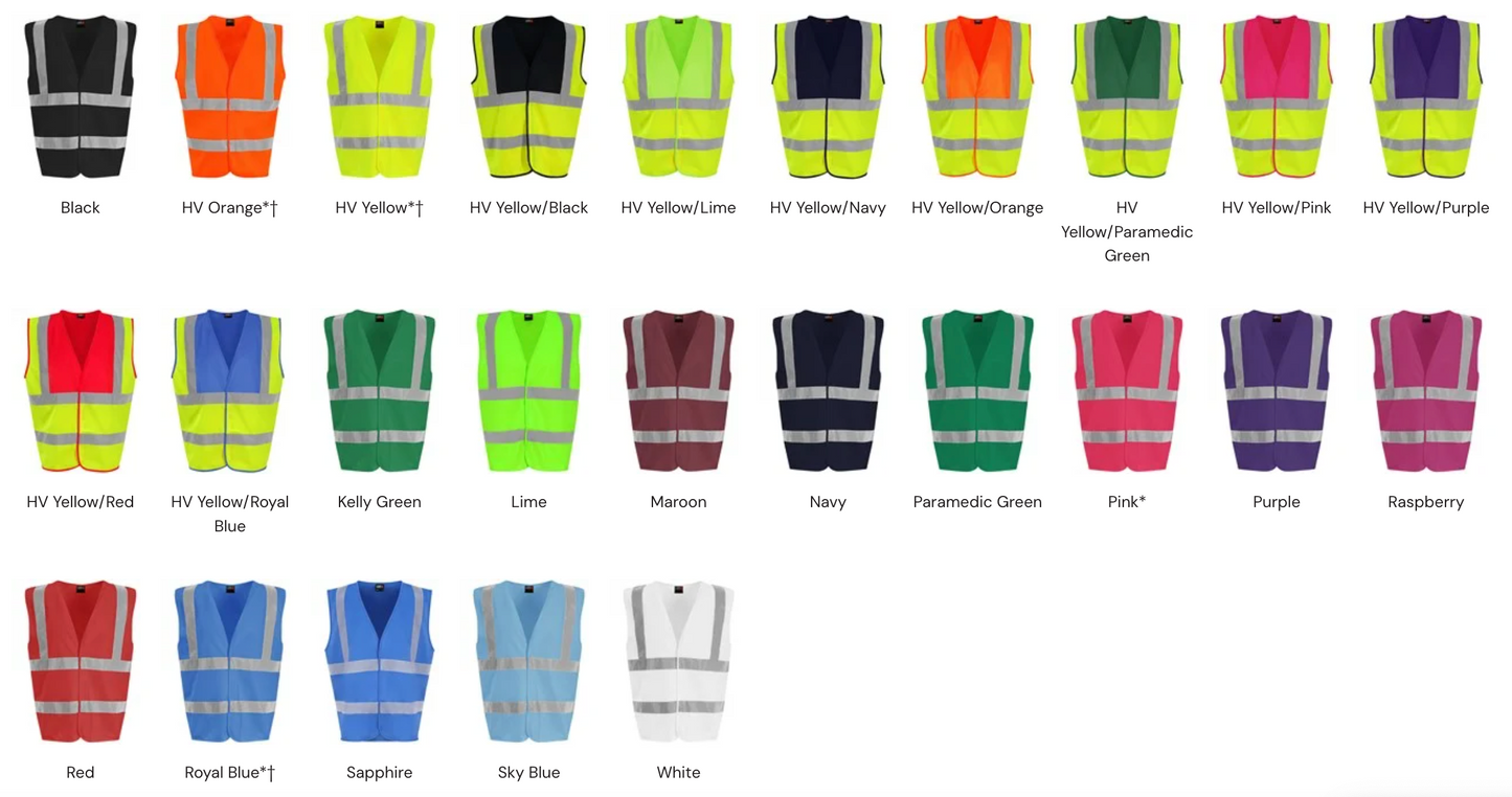 High Visibility Safety Vest inc. own logo