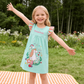 Unicorn Flutter Sleeve Personalised Kids Dress