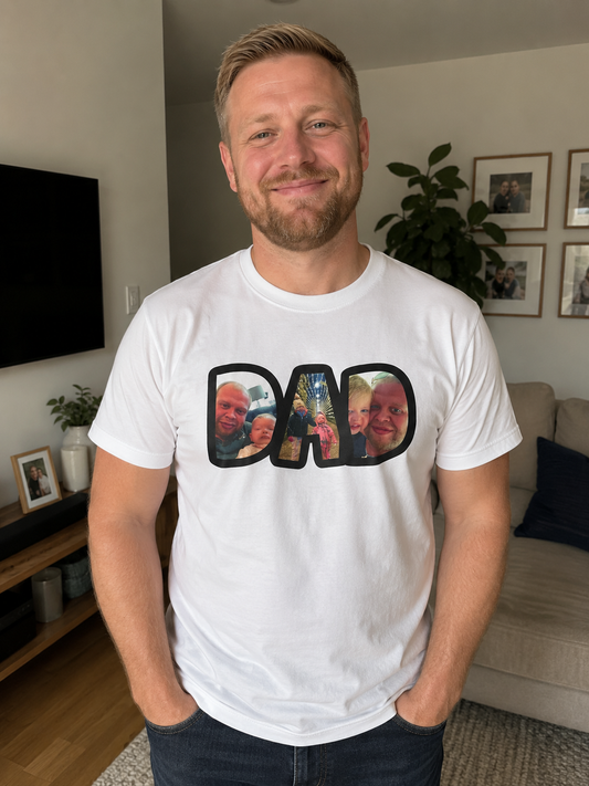 DAD Photo Collage Adults personalised T-Shirt