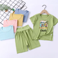 Summer Vibes personalised kids short & t-shirt set