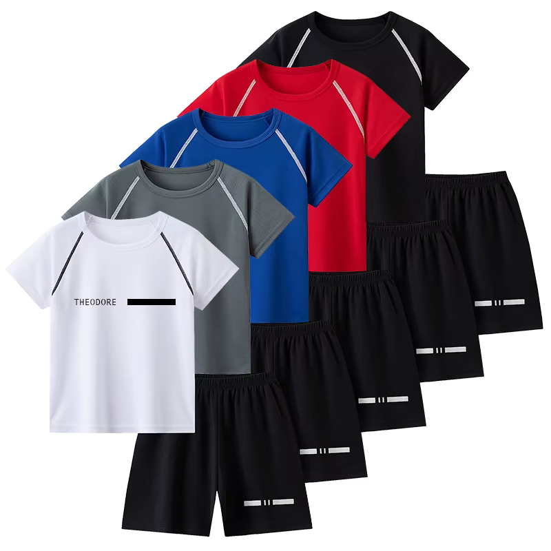 Sports short & t-shirt personalised kids set