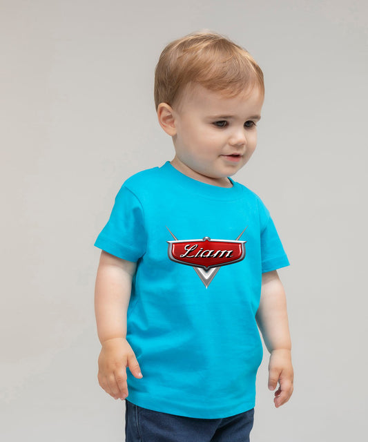 Cars Logo Personalised kids summer short sleeve T-shirt
