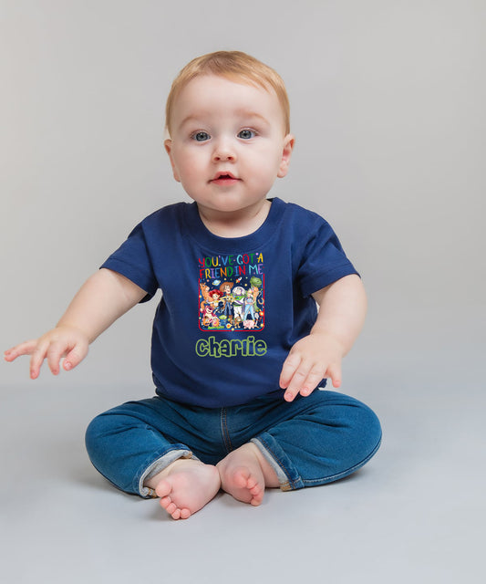 Toy Story Friend in me Personalised kids summer short sleeve T-shirt