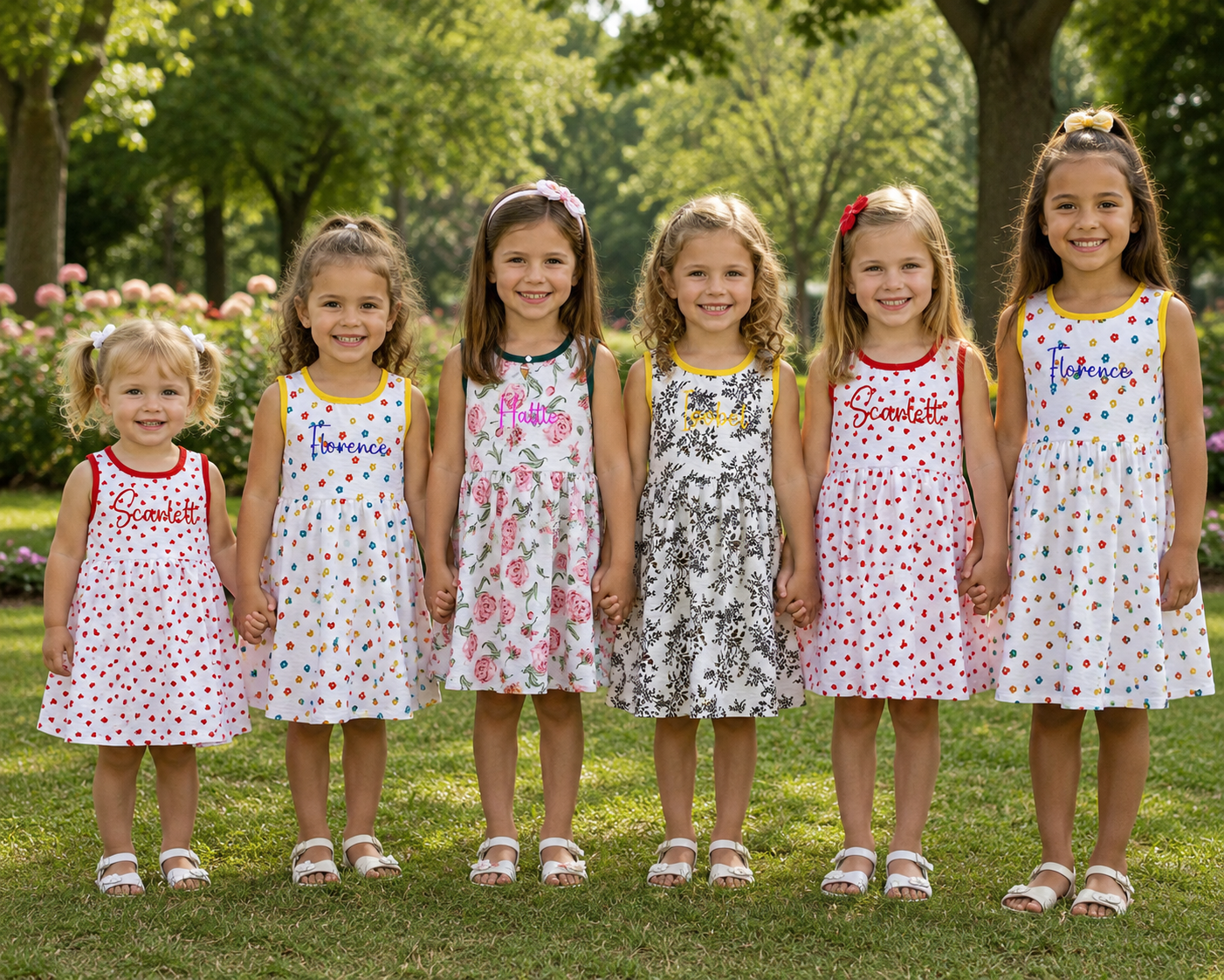 Patterned personalised childrens summer dress - various designs