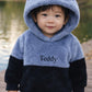 2 tone kids Personalised Fluffy Bear Hoodie