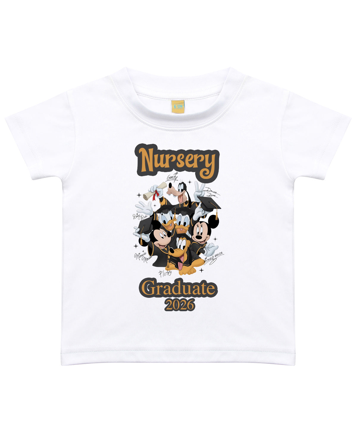 Nursery Graduate Personalised childs T-Shirt Mickey & Friends