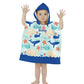 Kids hooded poncho personalised towel - different designs