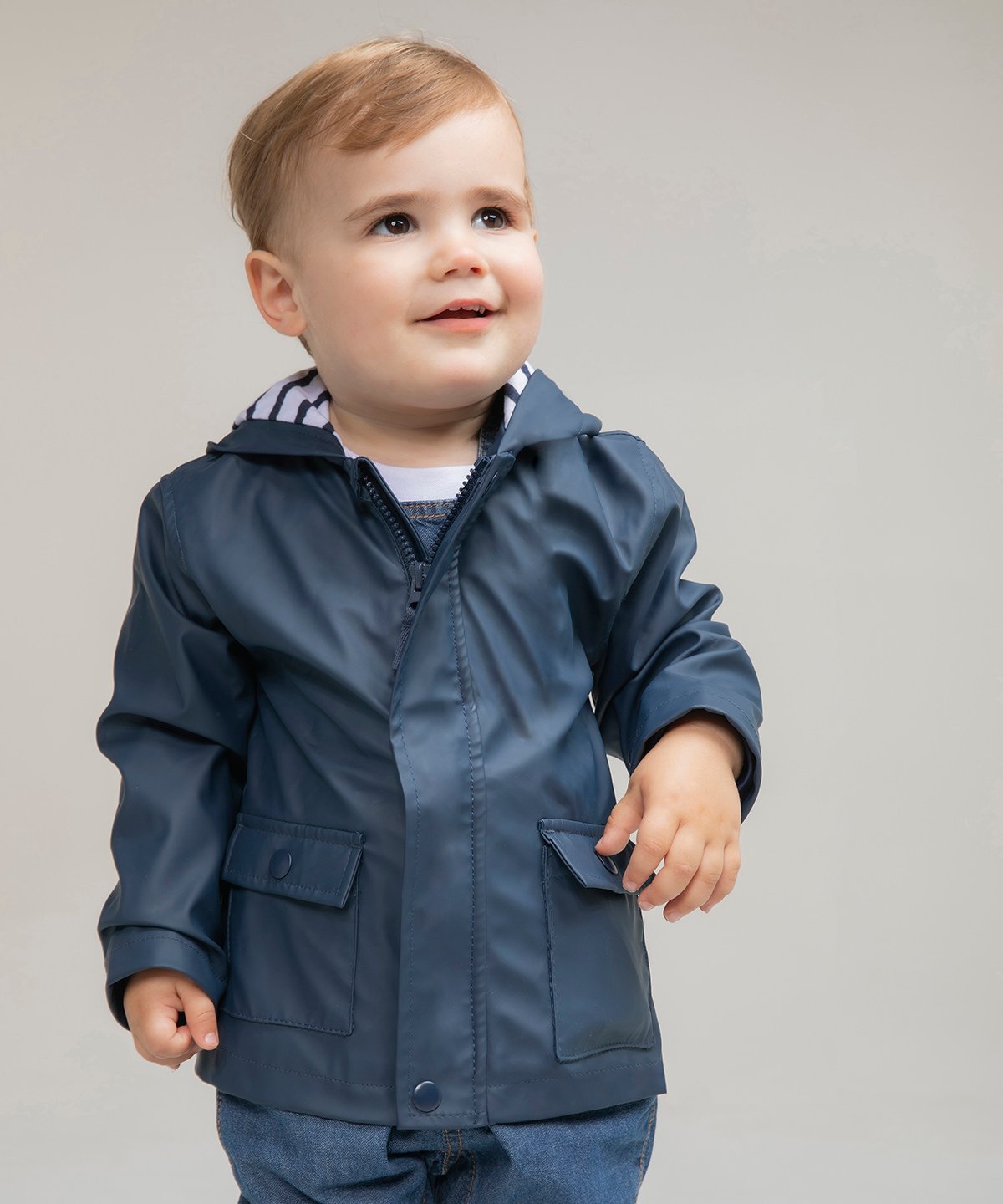 Baby/Toddler personalised Rain Splashy Jacket coat Navy
