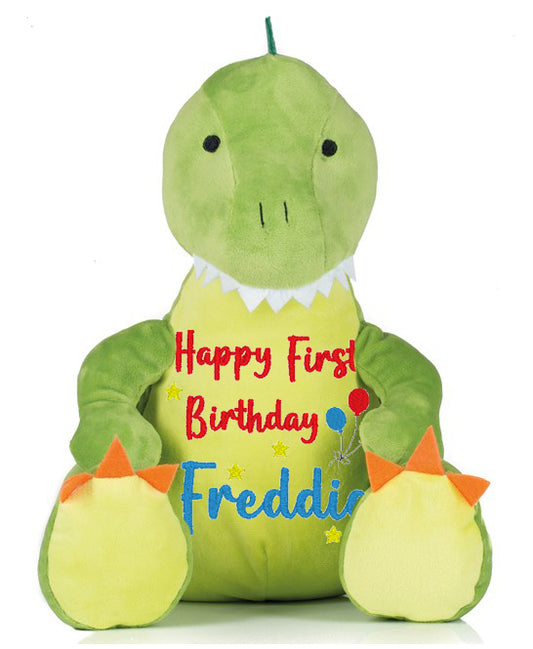 Dinosaur Zippie Personalised Teddy