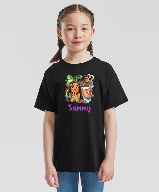 Moana Personalised kids summer short sleeve T-shirt