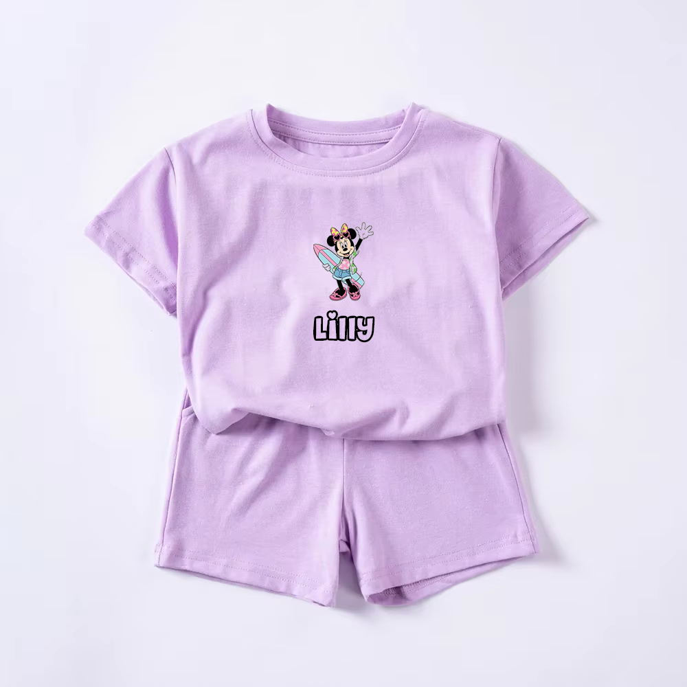 Mickey, Mini & Friends Personalised Short & T-shirt Personalised kids summer set