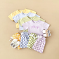 Check Short & T-shirt personalised kids summer set