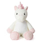White Unicorn personalised plush teddy