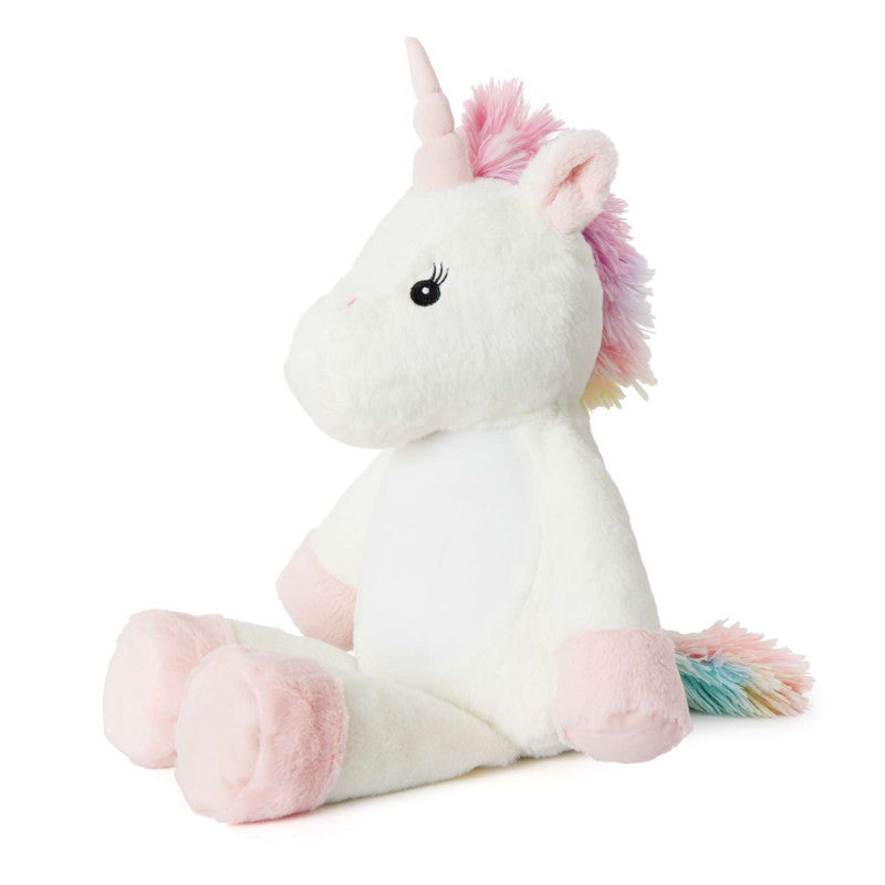 White Unicorn personalised plush teddy