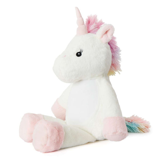 White Unicorn personalised plush teddy
