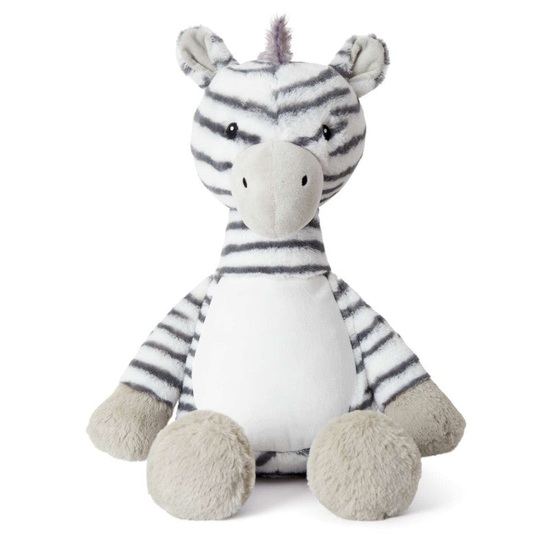 Zebra personalised plush teddy