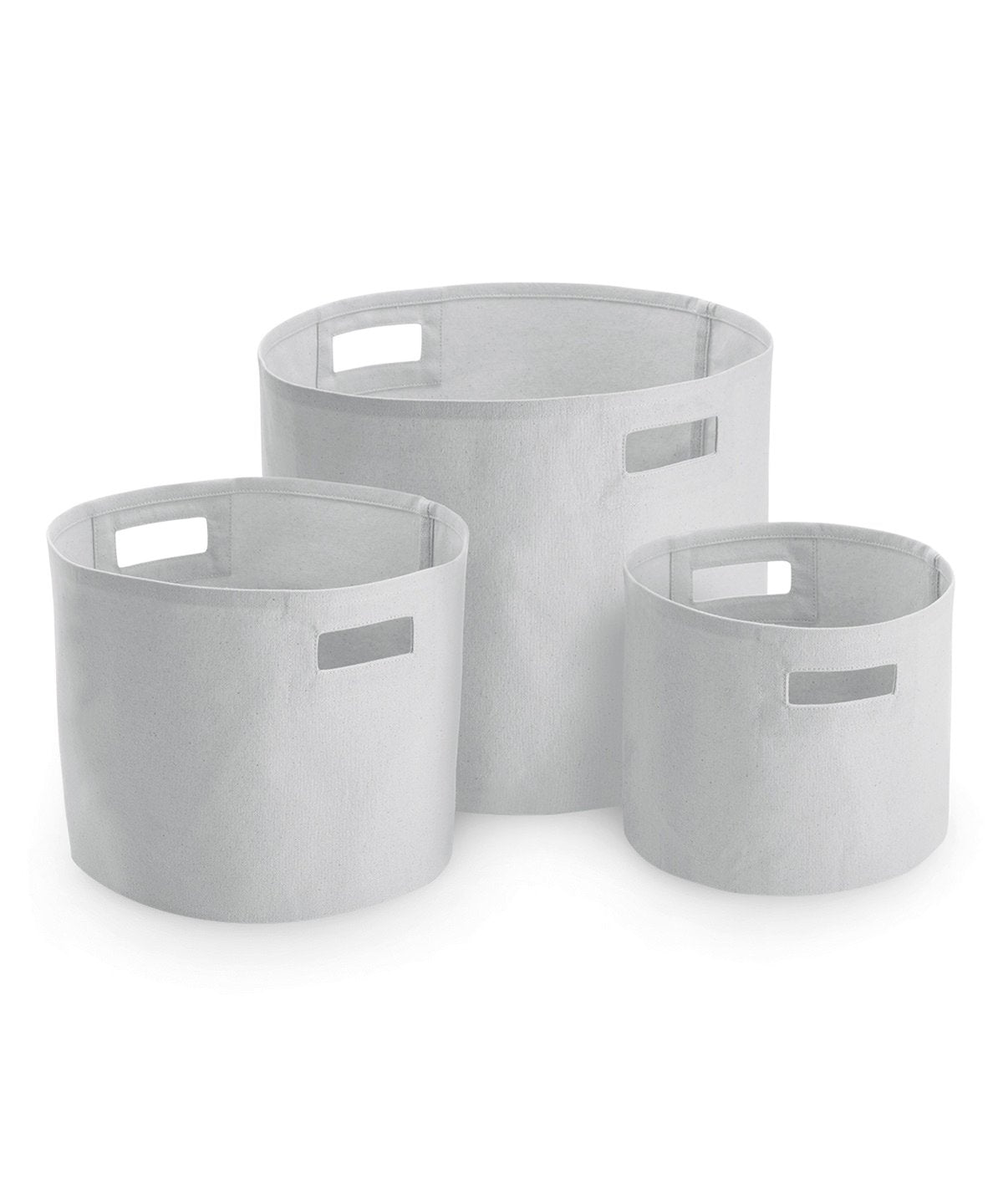Canvas Storage basket Personalised set of 3 - various colours