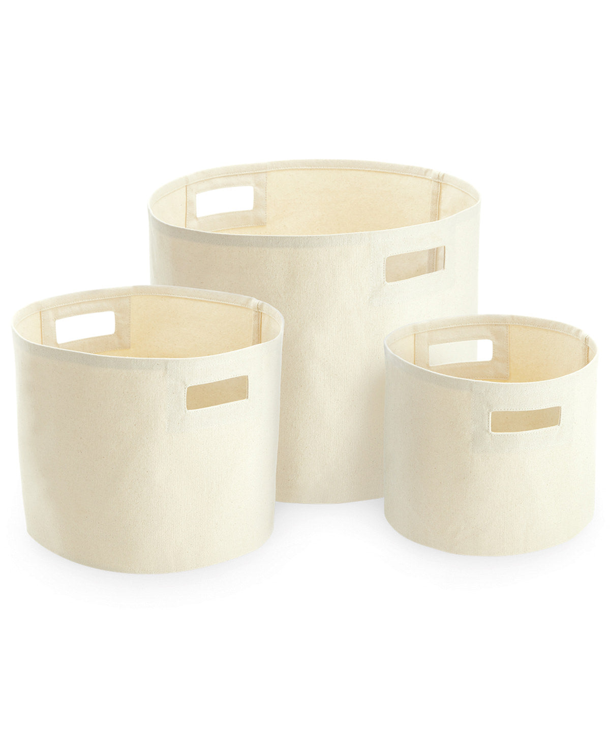 Canvas Storage basket Personalised set of 3 - various colours