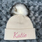 Beige 1-4 years Single Pom hat