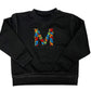 Black Dino Initial Sweater
