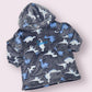 Blue Dinos Fluffy Personalised Hoodie
