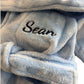 Blue Super Soft Hooded Dressing Gown