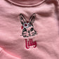 Bunny Face Design Personalised Kids Raglan Dress - Various Colours
