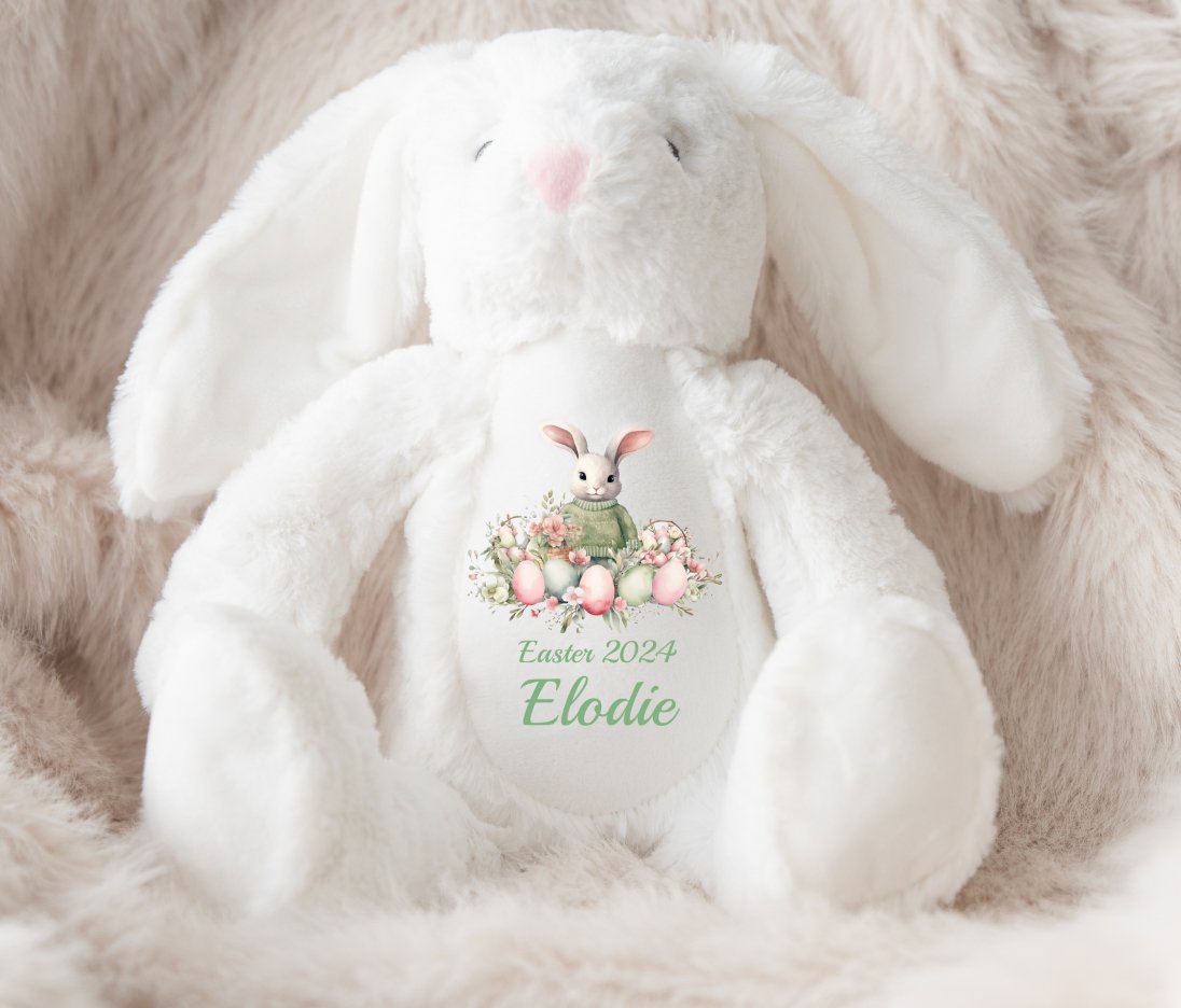 Easter Design 3 personalised Easter bunny teddy - From The Stork ...