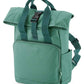 First Time Flyer personalised Mini Twin Handle Roll-Top Backpack blue design
