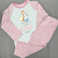 Giraffe When I Wake Up Personalised pink stripe Birthday Pyjamas Pjs